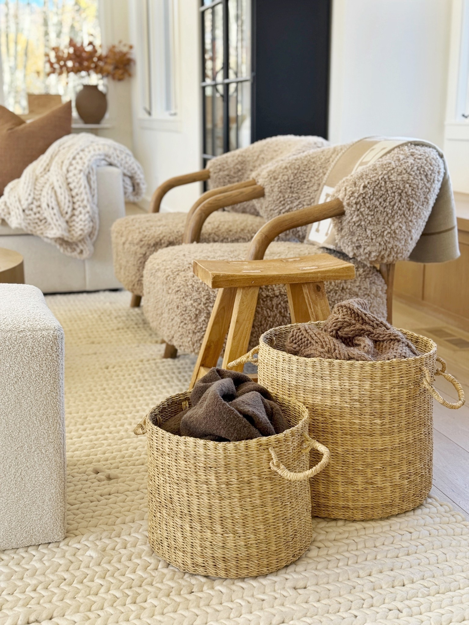 Cozy fall home decor in the living room! Woven basket set for blankets ☺️ Target find!

Accent chairs
Rug 

#LTKSeasonal #LTKFindsUnder100 #LTKHome