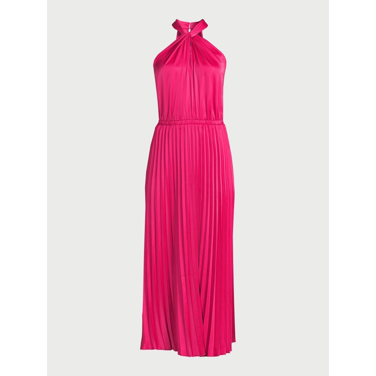 Scoop Women’s Keyhole Halter Neck Dress, Sizes XS-XXL | Walmart (US)