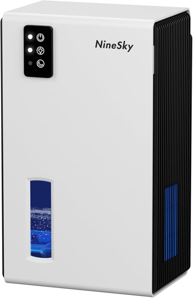 NineSky Dehumidifier for Home, 95 OZ Water Tank, (800 sq.ft) Dehumidifiers for Bathroom Bedroom w... | Amazon (US)