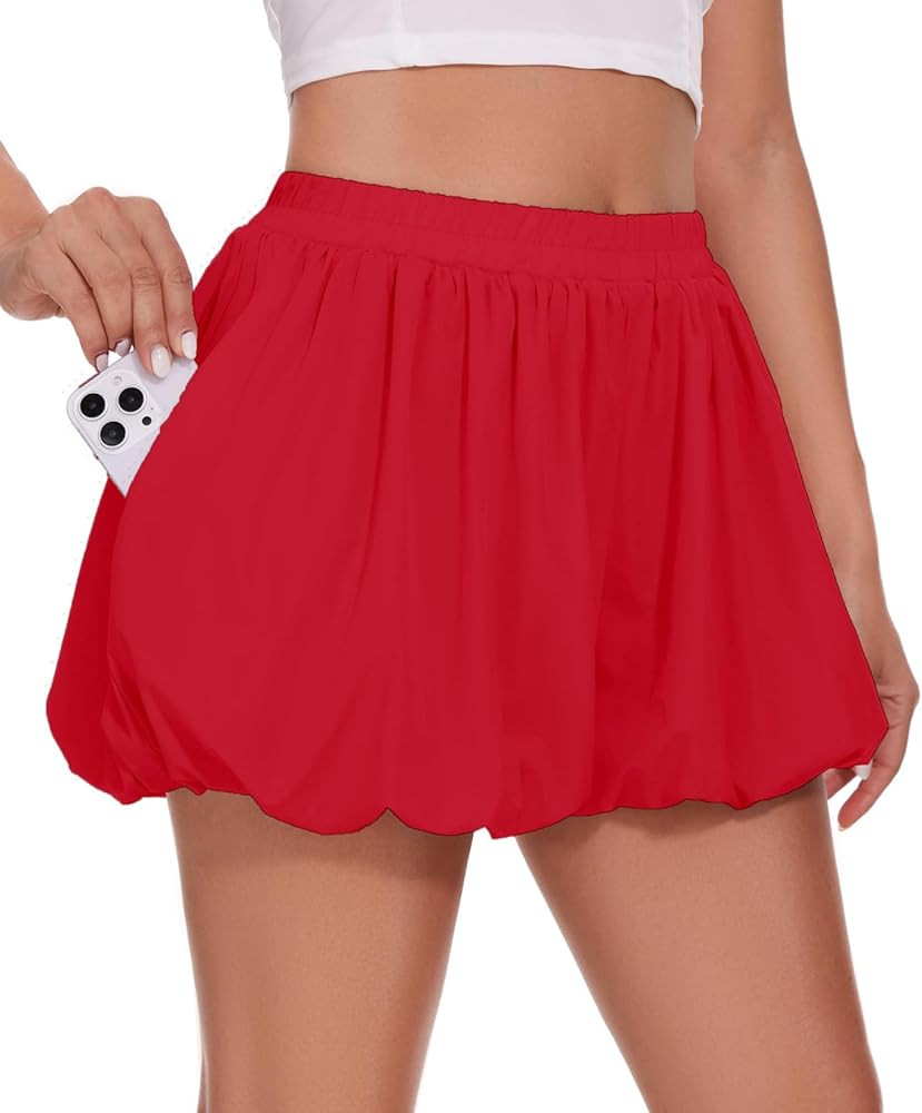 Womens Bubble Shorts Casual Summer Loose Fit Workout Athletic Skorts Wide Leg Balloon Comfy Loung... | Amazon (US)