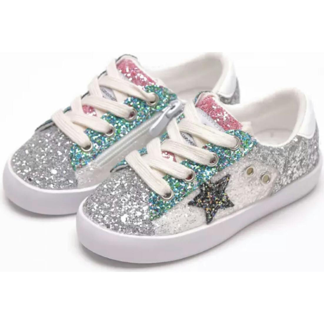 Lola + The Boys | Star Glitter Sneakers | Metallic | US 5/EU 36 | Adult | Kids | Maisonette | Maisonette