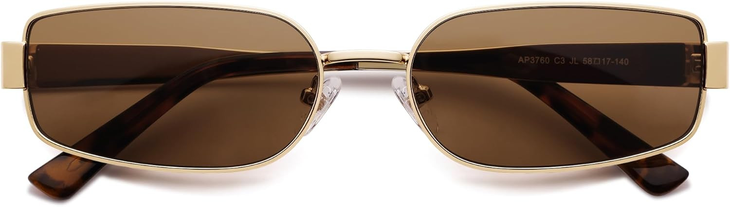 Retro Rectangle Sunglasses for Women Mens AP3760 | Amazon (US)