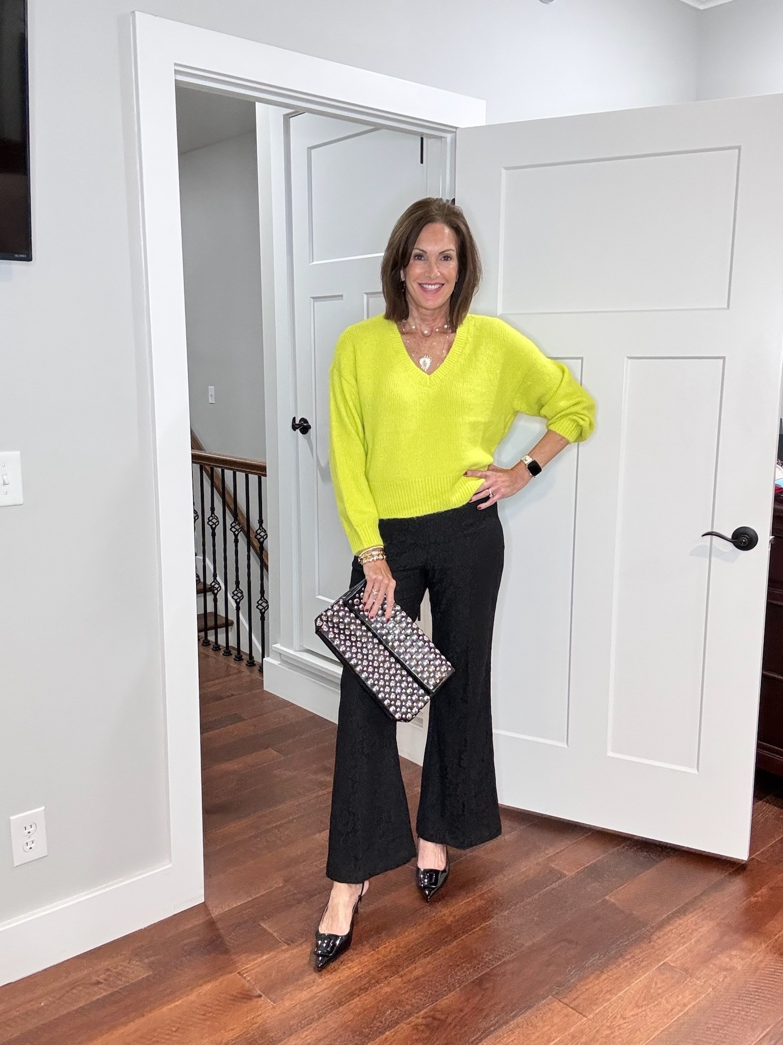 Date night outfit! Medium sweater - size 8 lace pants 
Women’s fashion, outfit inspo, outfit ideas, what to wear for, fashion over 40, fashion over 50, winter outfit ideas, winter fashion, winter styles, winter outfits, winter outfit inspo, holiday styles, holiday outfits, holiday outfit inspo, holiday fashion, trending fashion, chic style

#LTKHoliday #LTKOver40 #LTKootd