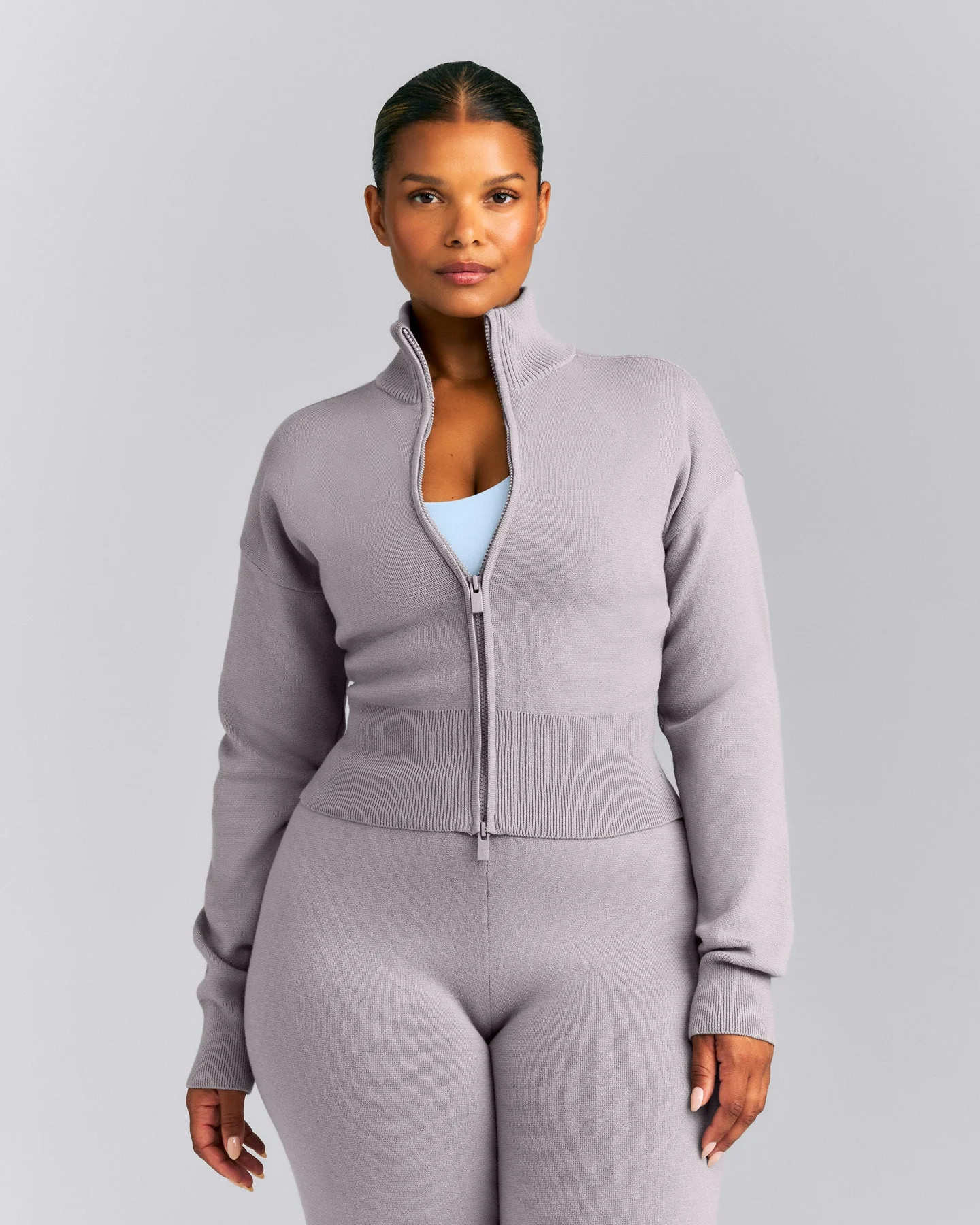 Mid Weight Cotton Knit Cardigan 
 Dark Zinc Grey | Oner Active (UK / US)