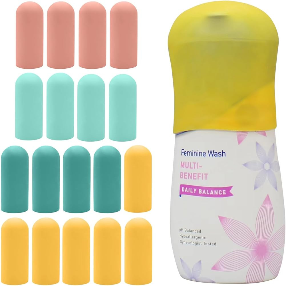 Silicone Bottle Covers Travel Essentials for Women Men, Beach Vacation Essentials, Travel Size To... | Amazon (US)