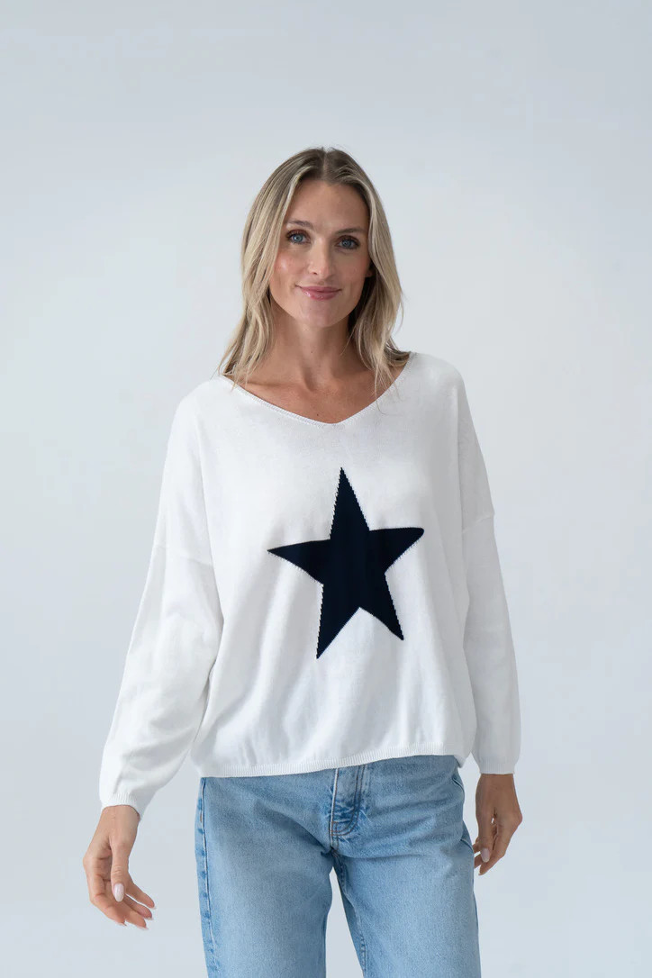 sharon sweater [white] | Six Fifty Clothing