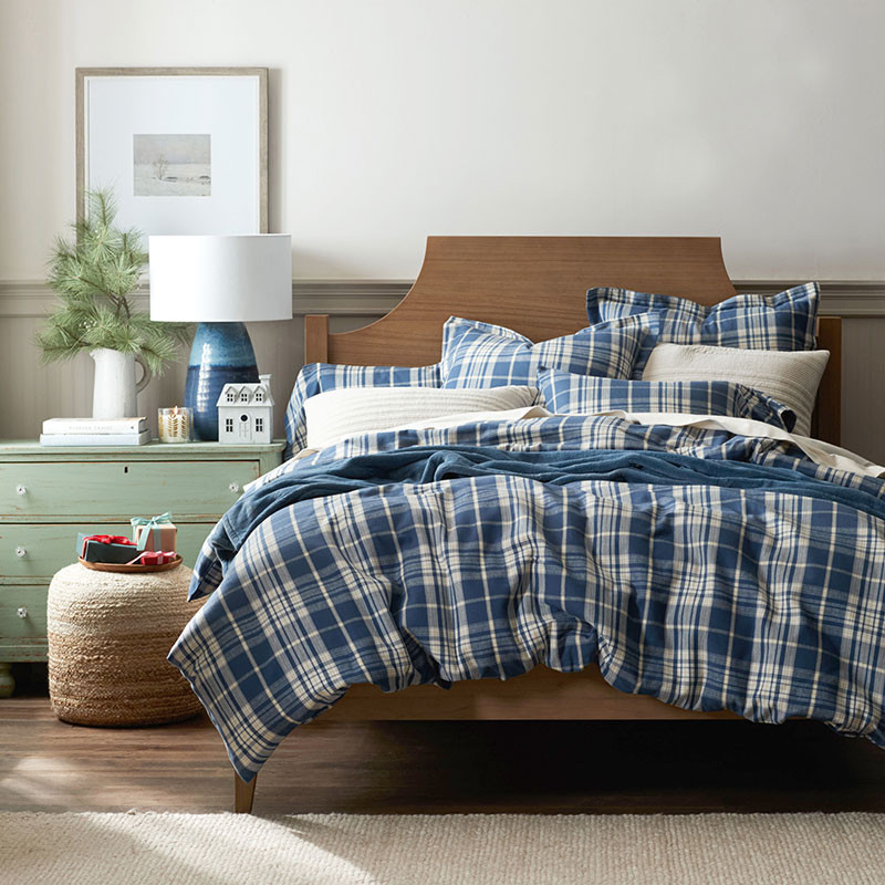 Classic Plaid Ultra-Cozy Cotton Velvet Flannel Duvet Cover - Scot, Twin/Twin XL | The Company Store