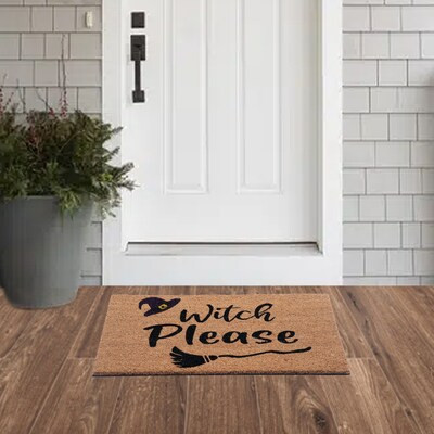 Style Selections 18-in x 30-in Natural Coir/Latex Non-Slip Grip Indoor or outdoor Summer Door Mat | Lowe's