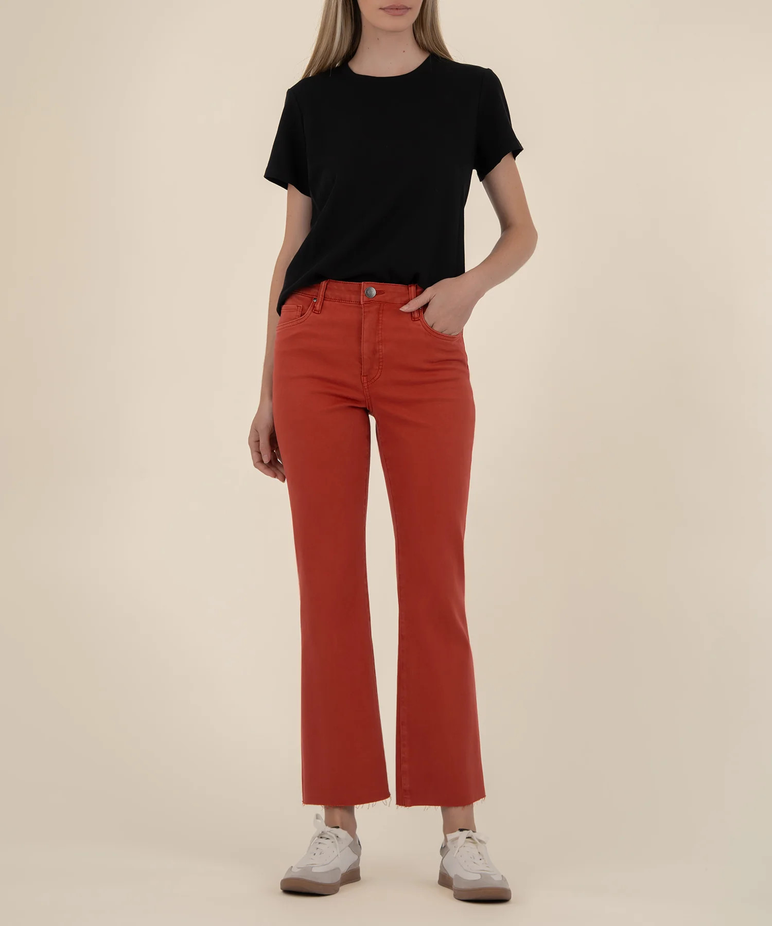 Kelsey High Rise Ankle Flare - 00 / Clay - Kut from the Kloth | Kut From Kloth