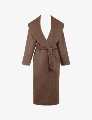Cocoon Draped-Shawl Wool-Blend Coat | Selfridges