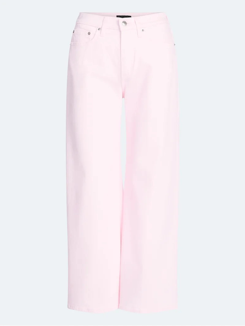 Free Assembly Women's Cropped High Rise Wide Leg Pants, Sizes 0-16 | Walmart (US)