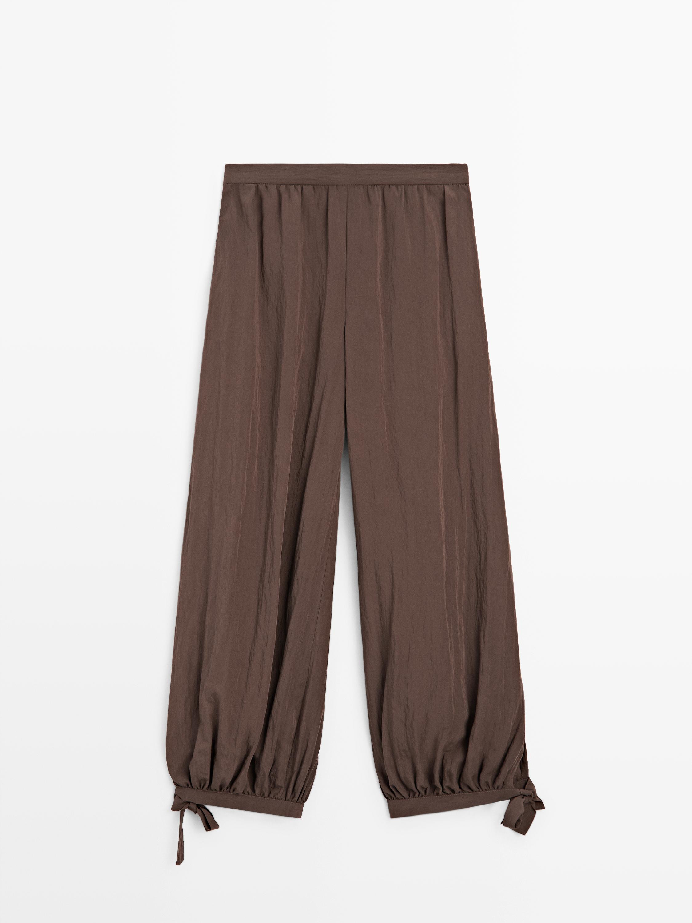 flowing draped pants | Massimo Dutti UK