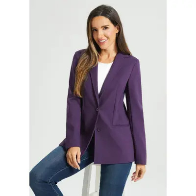 Betabrand Classic Blazer Stretch Ponte in Navy at Nordstrom, Size X-Small | Nordstrom