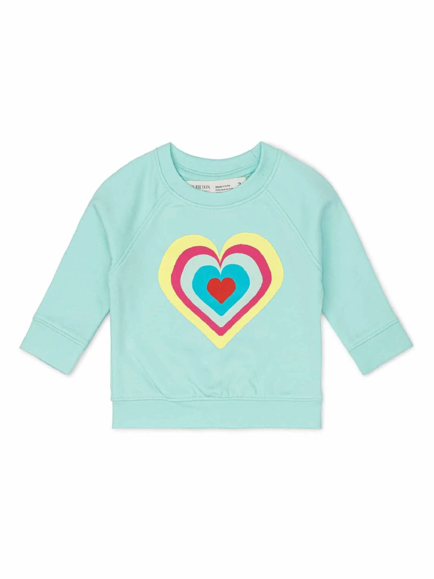 Paris Hilton x Monica + Andy Organic Cotton Baby Crewneck Sweatshirt, Sizes 0-3M-5T - Walmart.com | Walmart (US)