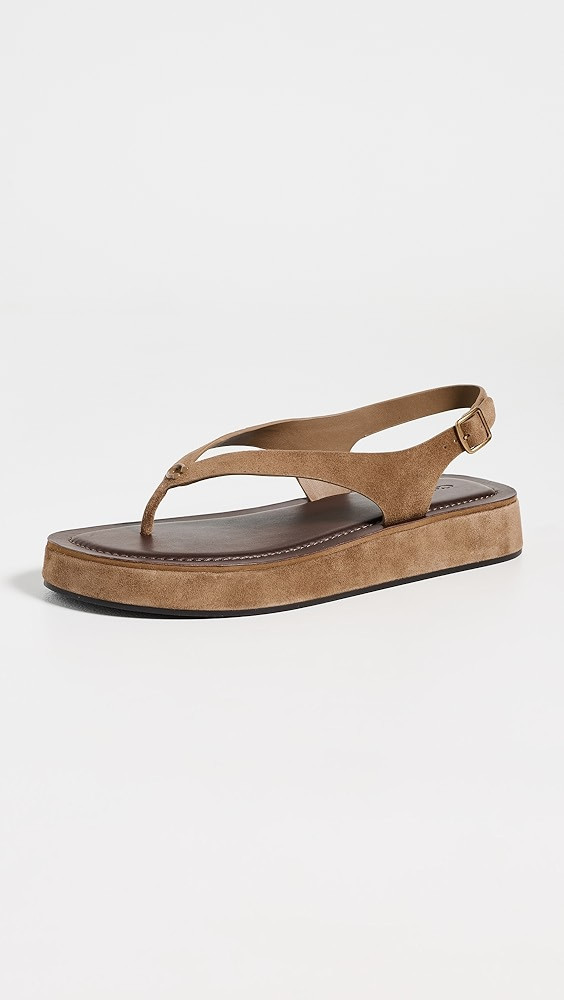 Sculpted C Platform Suede Thong Sandals | Shopbop