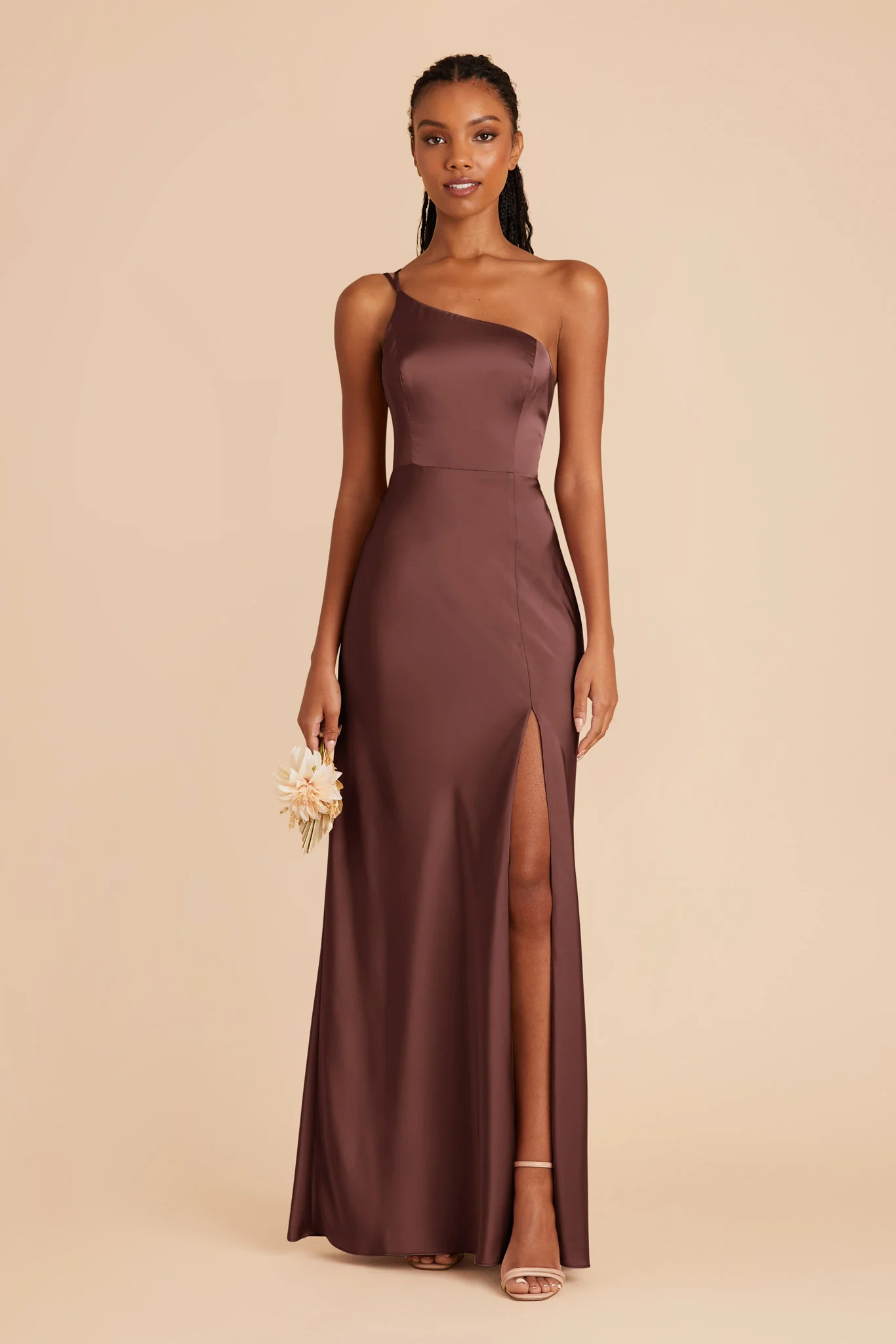 Kensie Chocolate Brown Matte Satin Dress | Birdy Grey | Birdy Grey