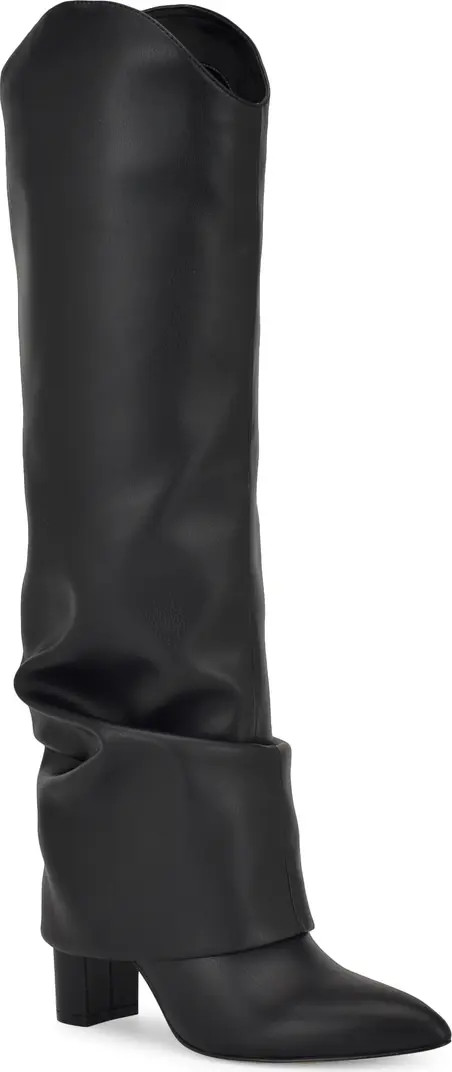 Nine West Lindey Foldover Shaft Pointed Toe Knee High Boot (Women) | Nordstrom | Nordstrom