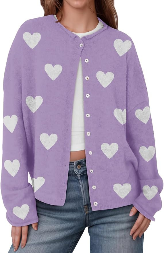 Saodimallsu Womens Button Up Cardigan Sweaters Long Sleeve Crew Neck Fall Soft Lightweight Knit L... | Amazon (US)