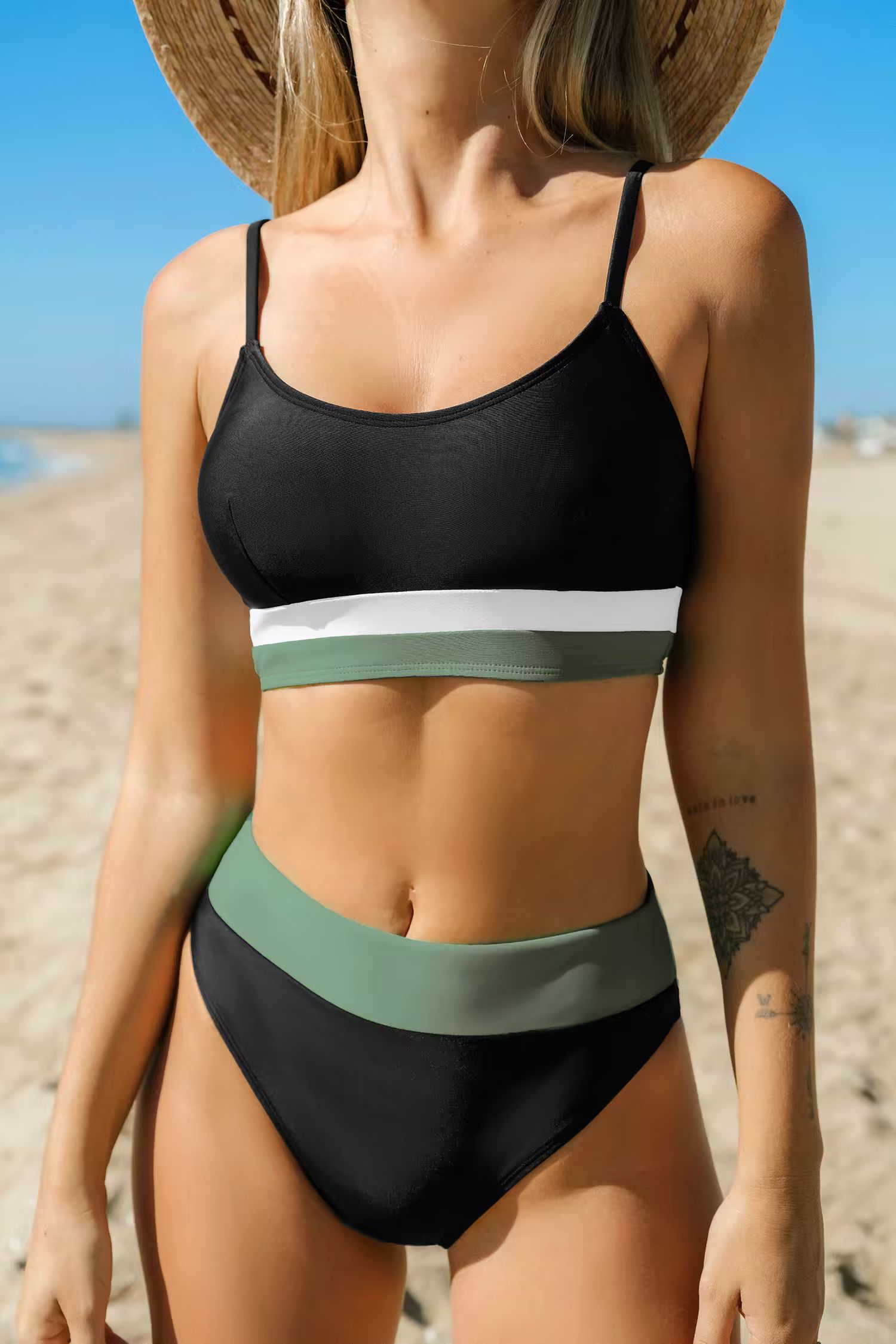 Alegria Colorblock Bralette & High Waist Bikini SetMix & Match Sizing | Cupshe US