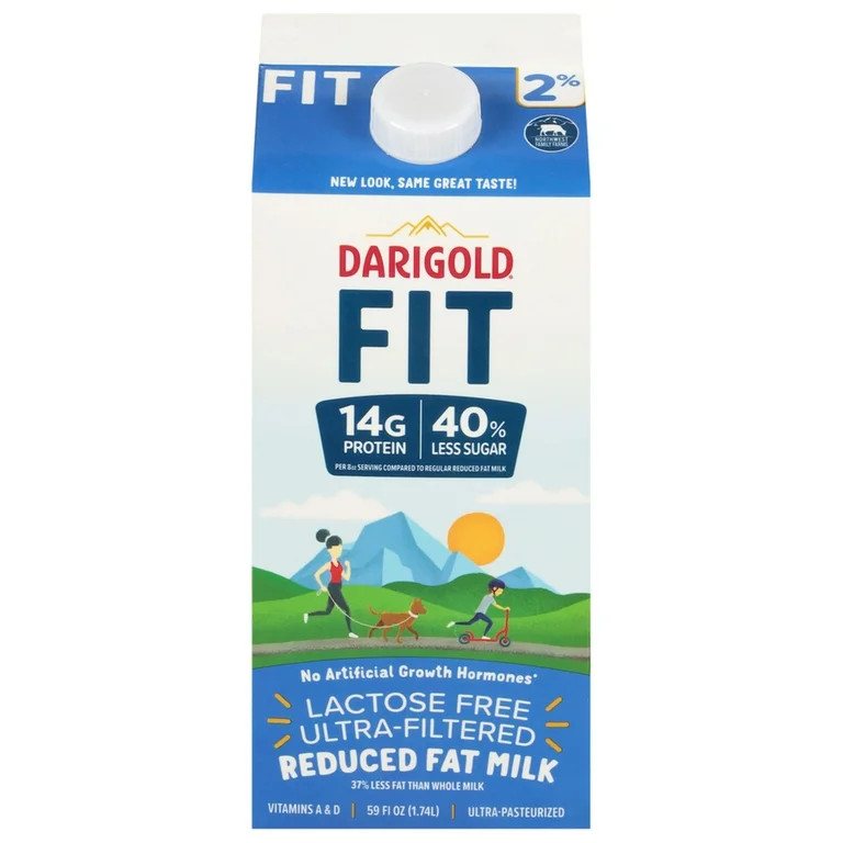 Darigold Fit 2% Reduced Fat Ultra-Filtered Milk, 59 fl oz Carton | Walmart (US)