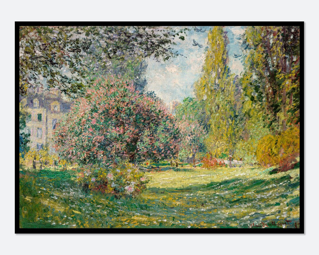 Monet Landscape The Parc Monceau 1876 Vintage Exhibition Poster Art Print| Claude Monet Print, Mo... | Etsy (US)