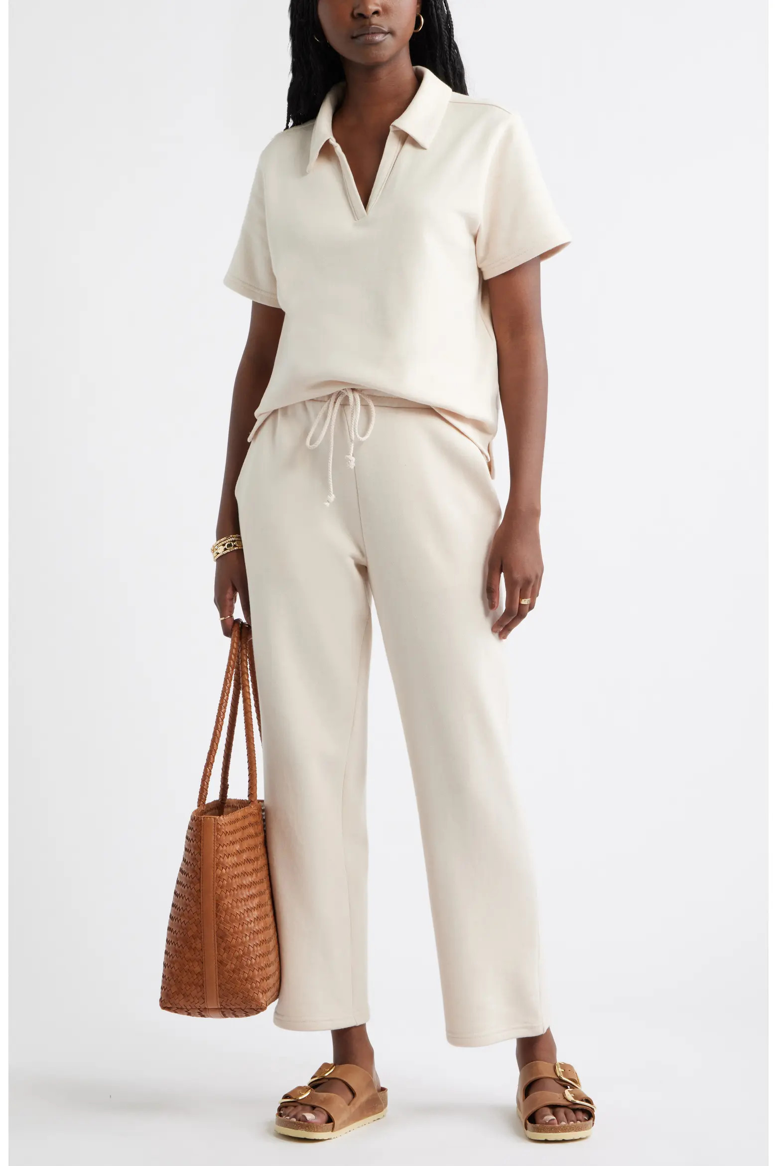 French Terry Polo (Women) | Nordstrom | Nordstrom