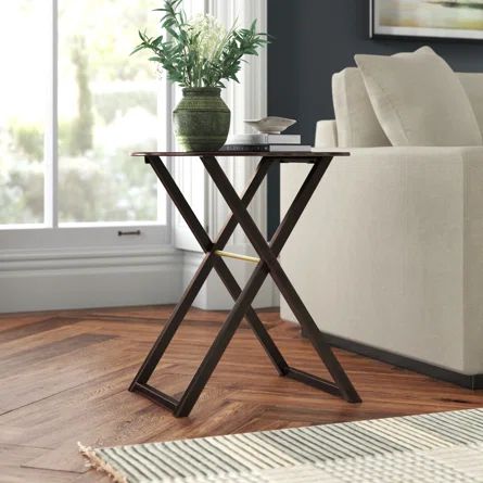 Joss & Main Nilda Iron Tray Top Cross Legs End Table | Wayfair | Wayfair North America