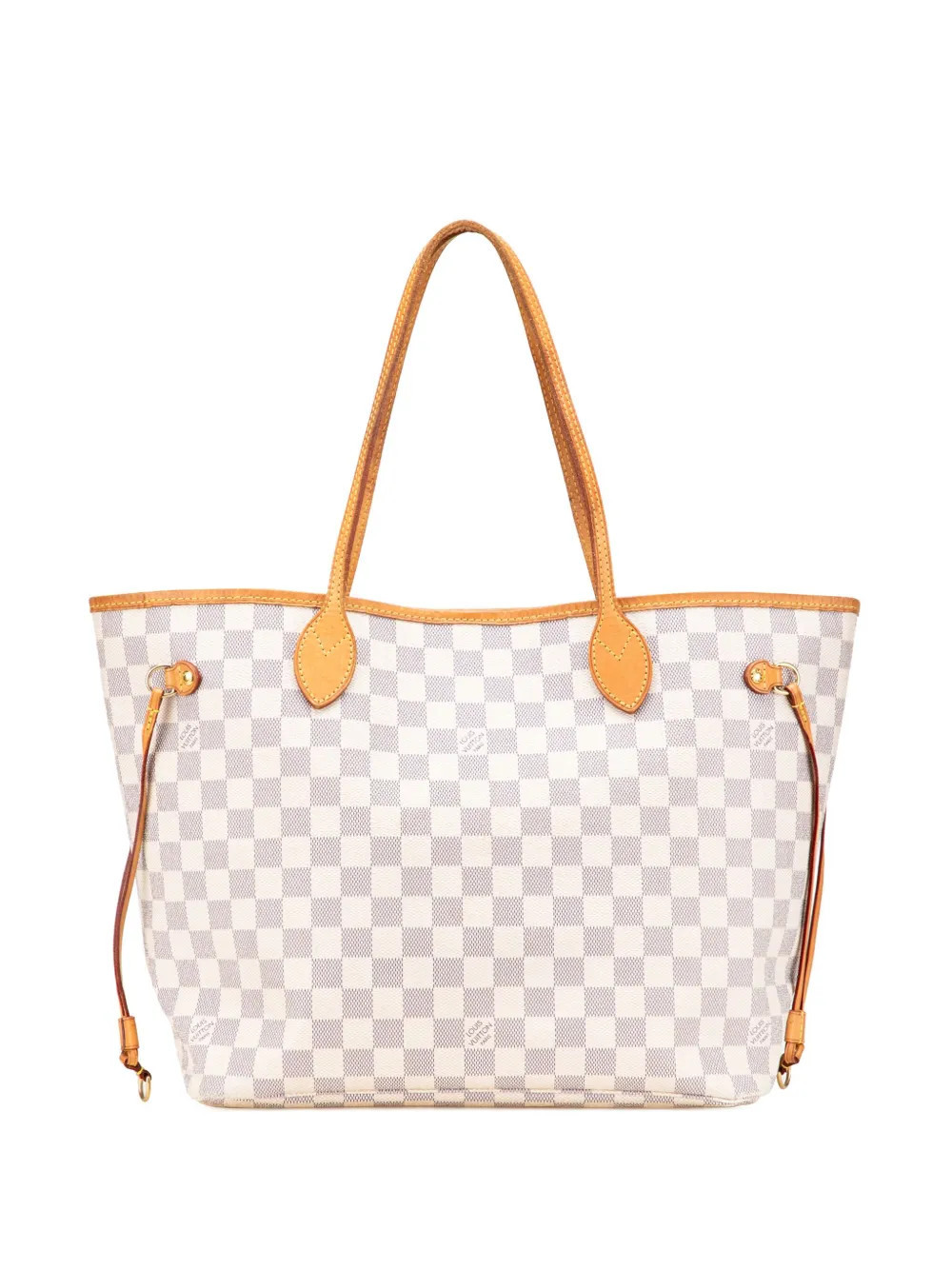 Louis Vuitton Pre-Owned 2011 Damier Azur Neverfull MM tote bag - White | Farfetch Global