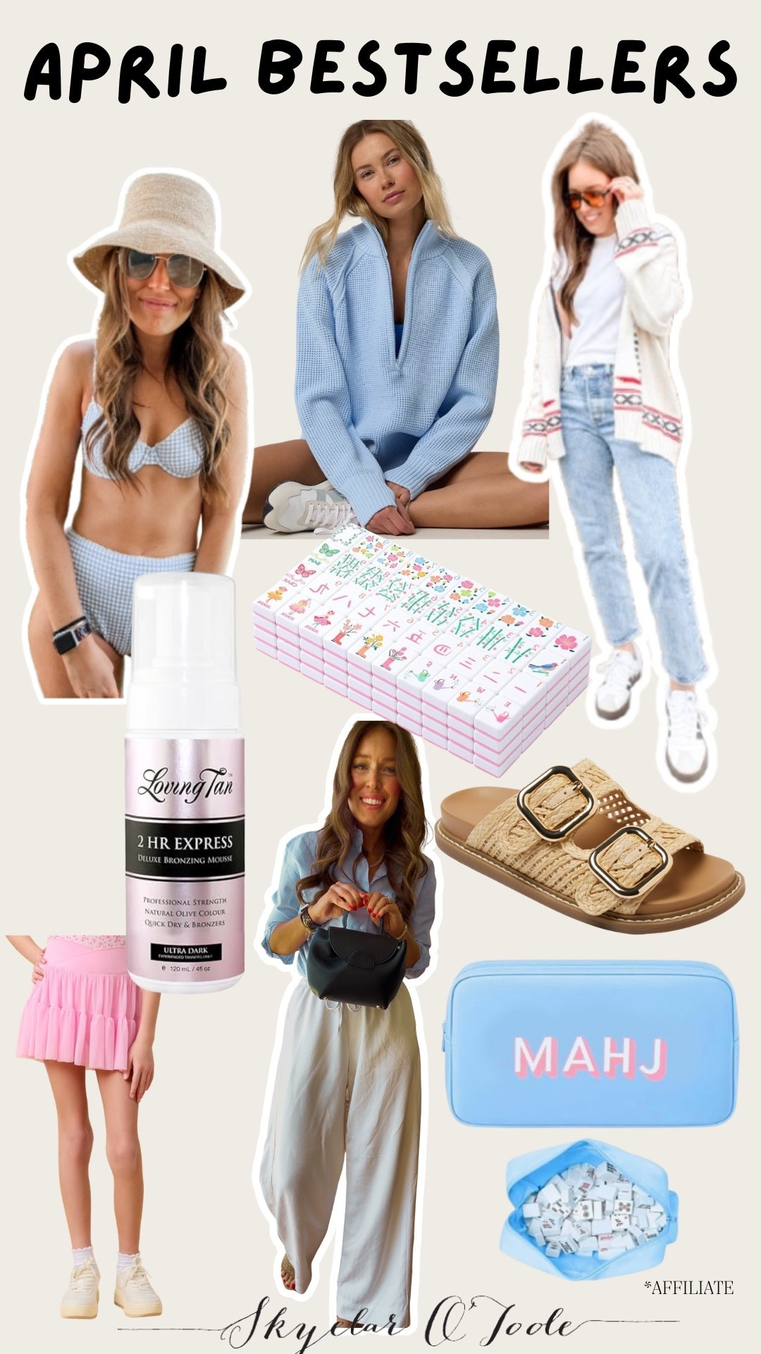 April best sellers! 

Mahjong tiles / sandals / spring / self tanner / swim / sweater / aritzia pants / lodge pants

#LTKootd #LTKmomlife #LTKselfcare