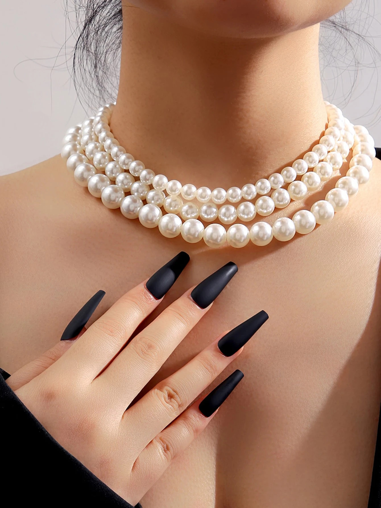 Faux Pearl Beaded Layered Necklace | SHEIN