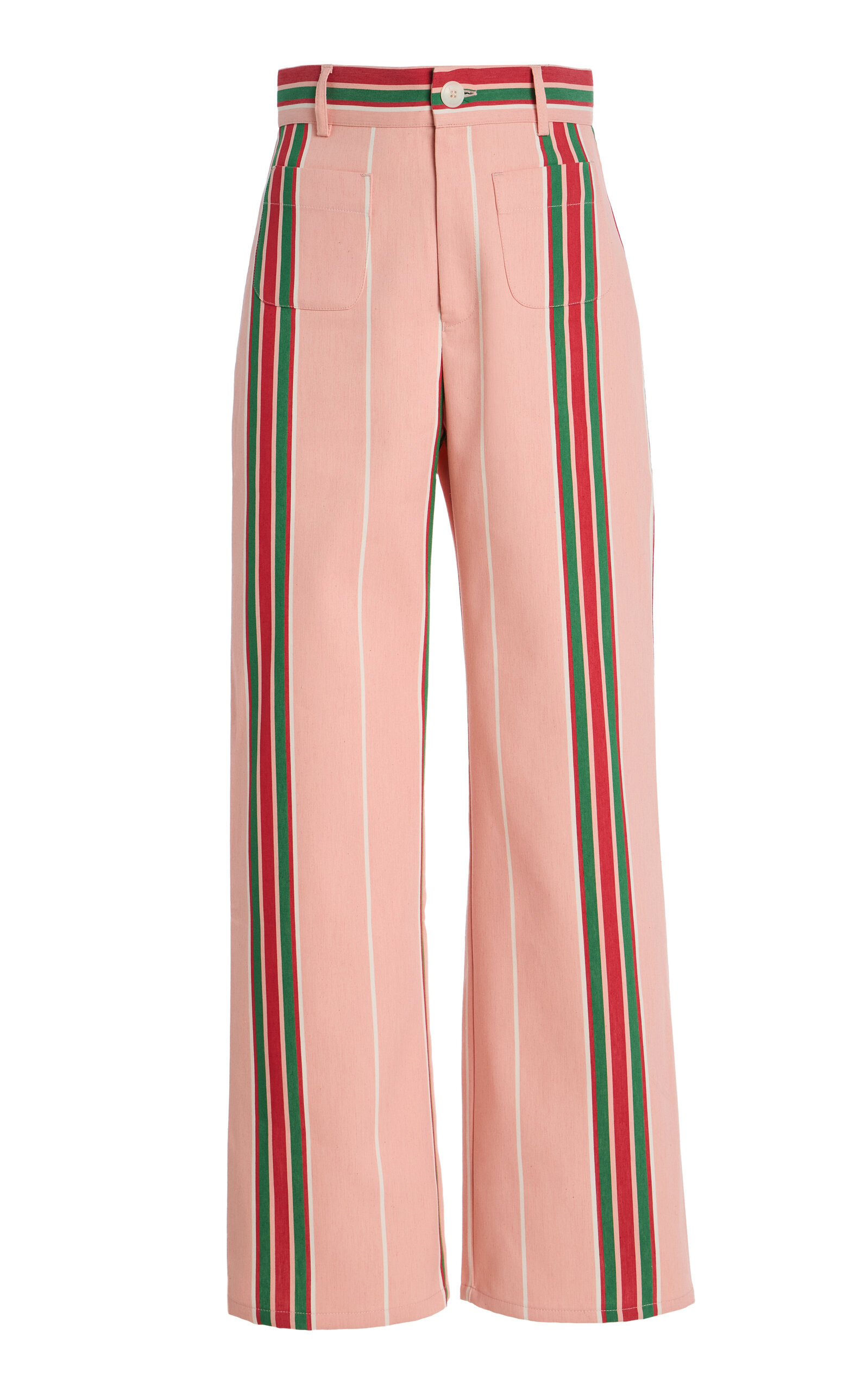 LA VESTE Exclusive Riviera Pippi Striped Cotton Pants - Moda Operandi | Moda Operandi (Global)