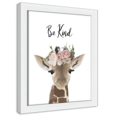 Floral Giraffe Be Kind | Wayfair North America