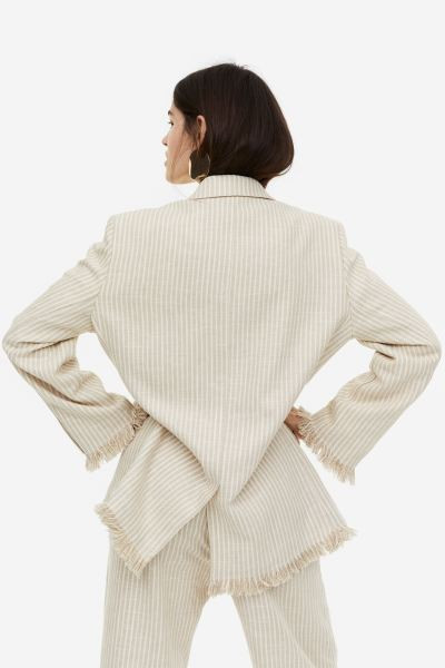 Double-breasted Linen-blend Jacket | H&M (US + CA)