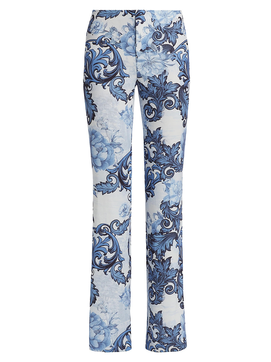 Women's Teeny Printed Flare Bootcut Pants - Scroll Symphony - Size 0 | Saks Fifth Avenue