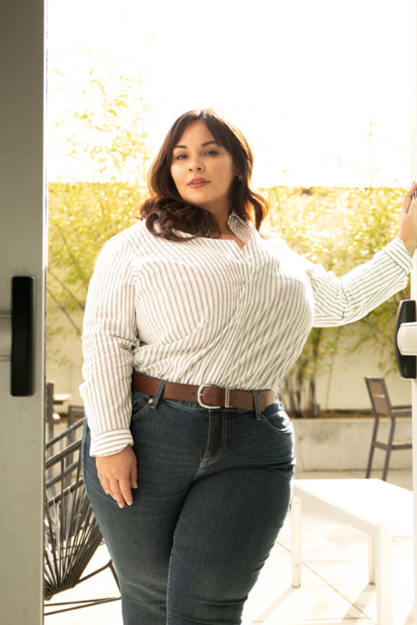 Code NICOLE20 for all the TORRID workwear styles (and everything else!) This striped button up with the belt says professional & I own a stable at my wine country estate and I love it. 🐴🍷

Wearing size 2X and 18S (short inseam)

#LTKcurves #LTKstyletip #LTKworkwear