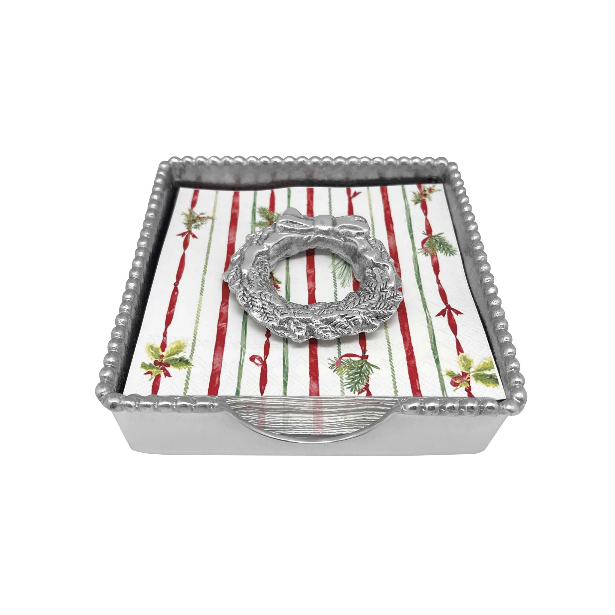 Wreath Beaded Napkin Box Set | Mariposa