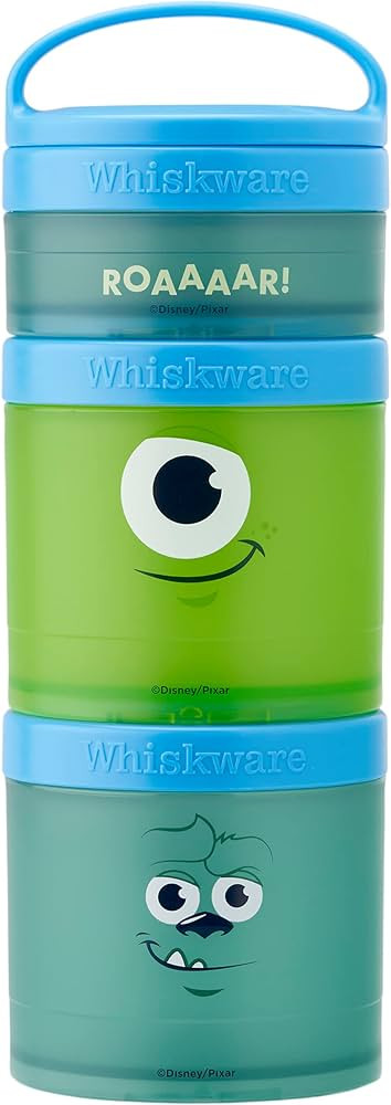 Whiskware Disney Pixar Stackable Snack Containers for Kids and Toddlers, 3 Stackable Snack Cups f... | Amazon (US)