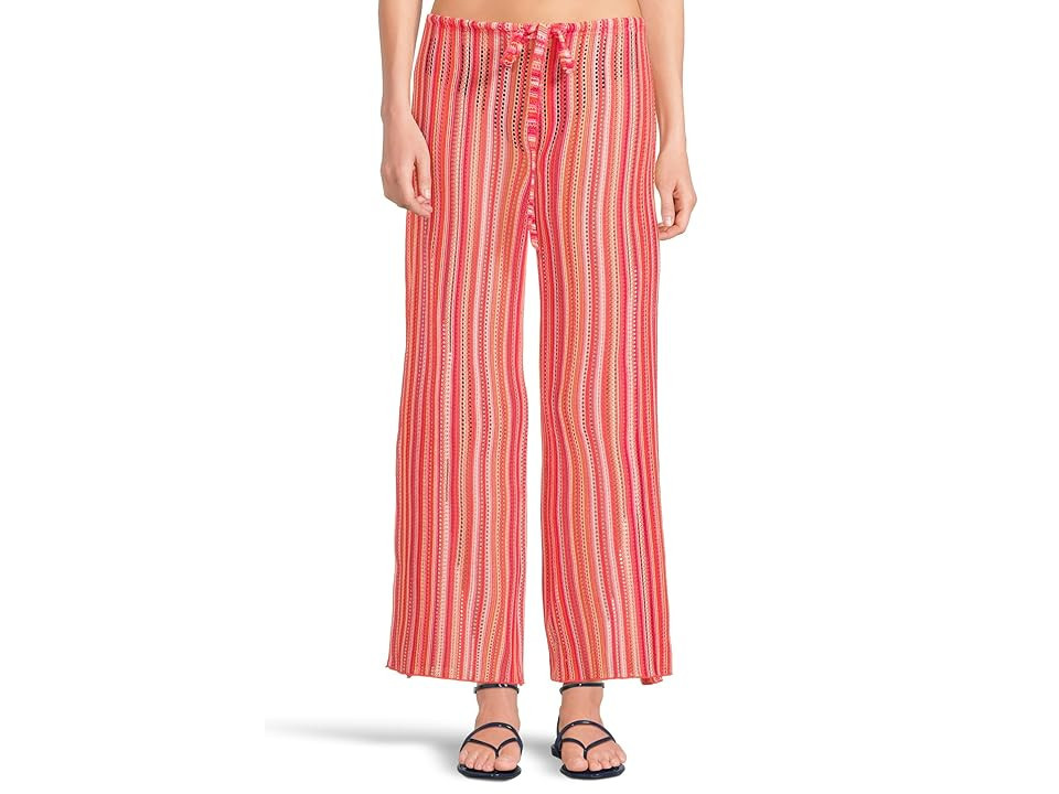 BECCA Becca's Seaside Crochet Split Leg Pant Women's Swimwear Coral Reef : XS, Polyester/Spandex | Zappos