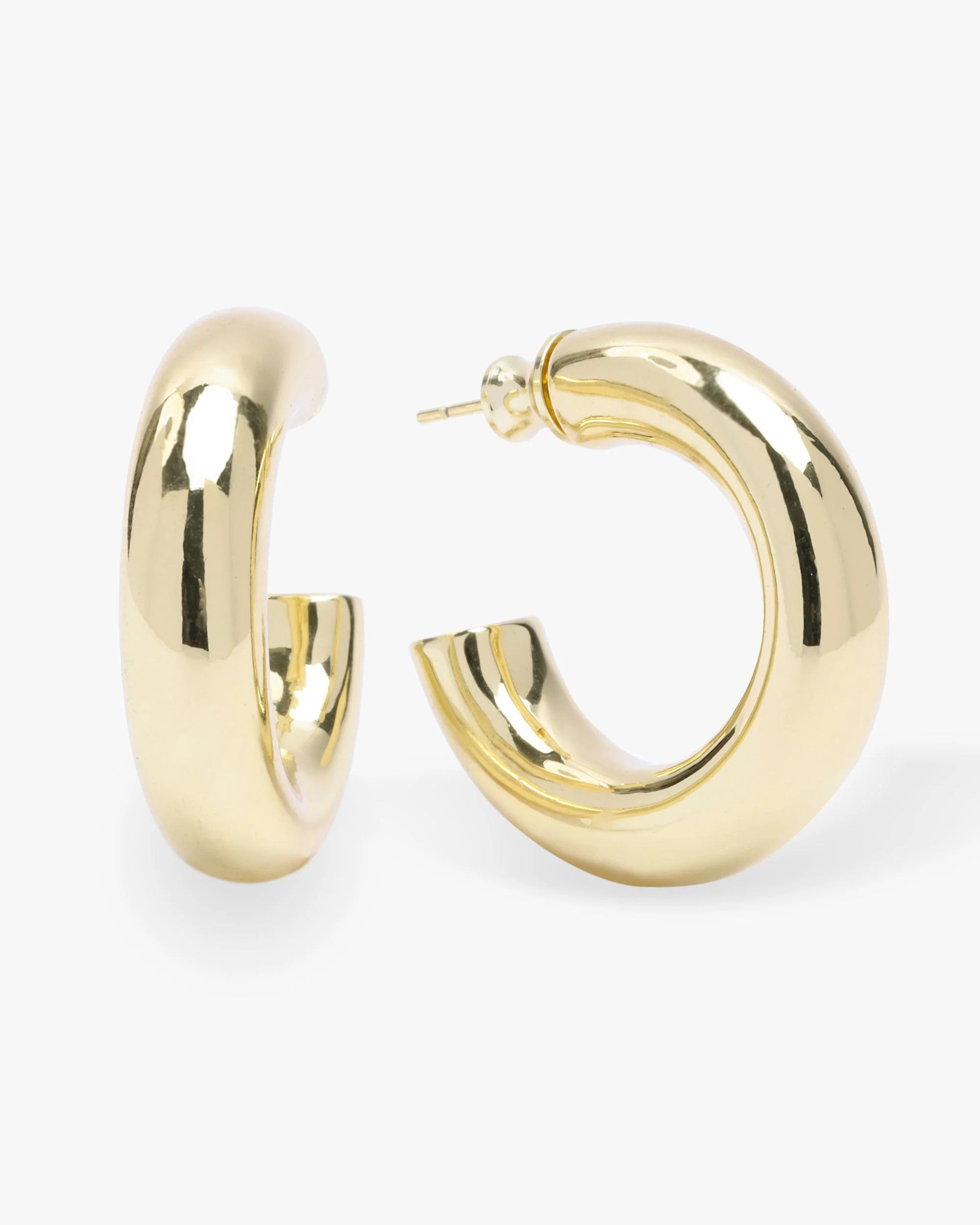 "She's So Smooth" Tube Hoops - Gold | Melinda Maria Jewelry