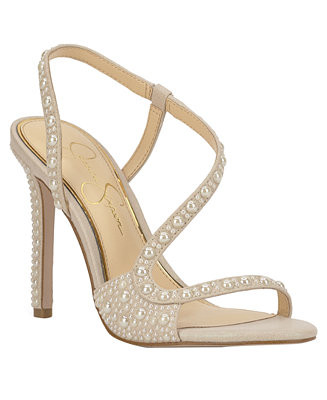 Women's Jaycin Barely-There Pearl Embellished Sandals | Macy's
