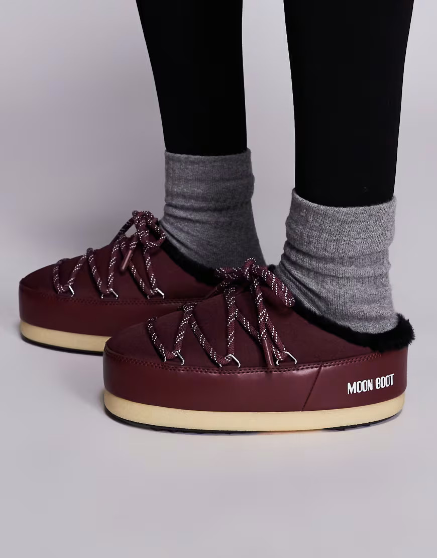 Moon Boot – EVX – Mules in Burgunderrot | ASOS (Global)