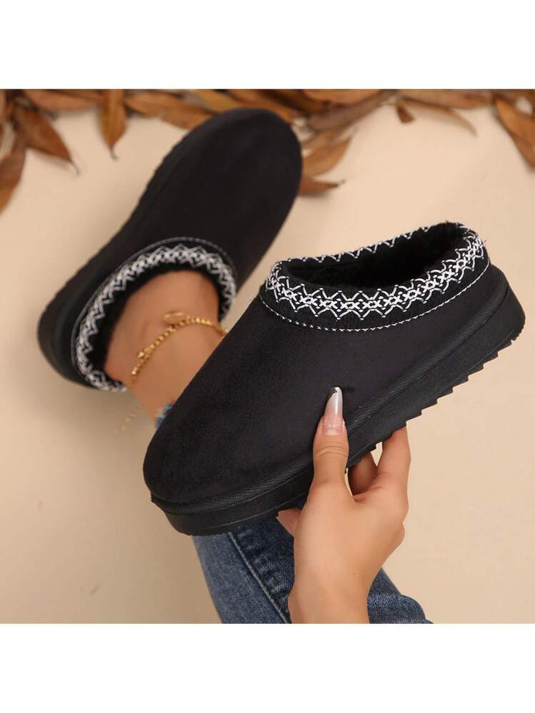 Women's Fur Lined Sandals And Platform Snow Boots - Warm And Durable Shoes For Outdoor Non Slip C... | SHEIN