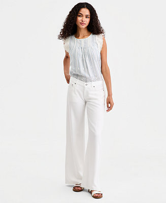 Women's Liquid Luxe Super Low-Rise Ultra Wide-Leg Jeans | Macy's