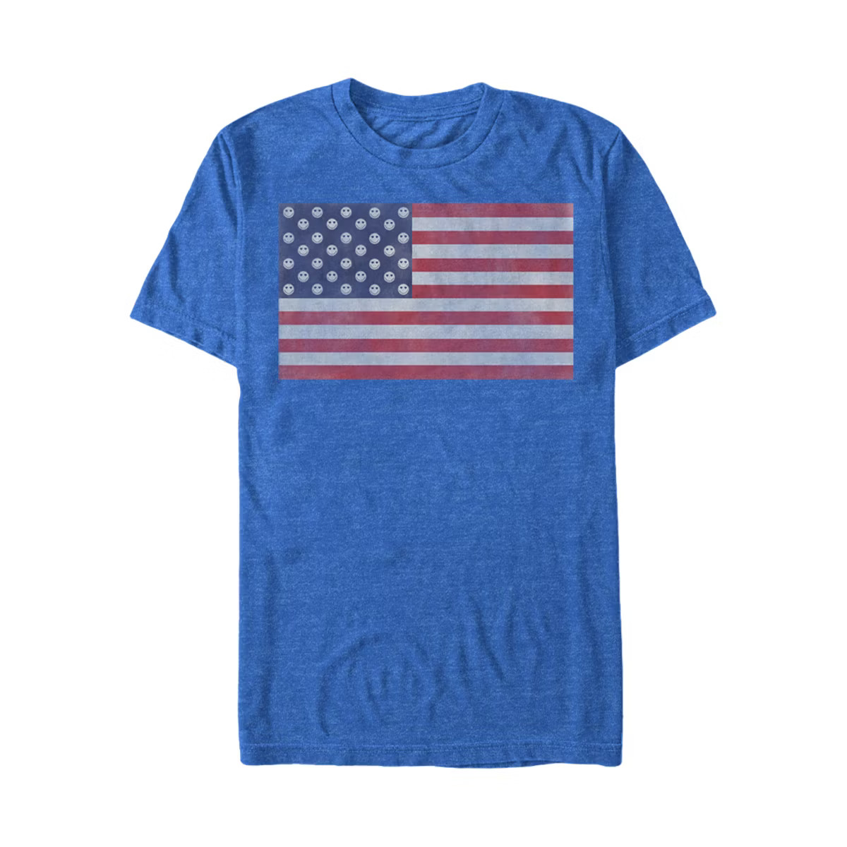 Men's Lost Gods Fourth of July  American Flag Smiley Face T-Shirt | Target
