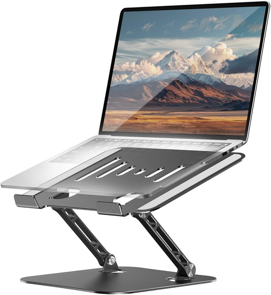 Adjustable Laptop Stand, Aluminum Portable Laptop Riser for Desk Foldable, Ergonomic Computer Not... | Amazon (US)