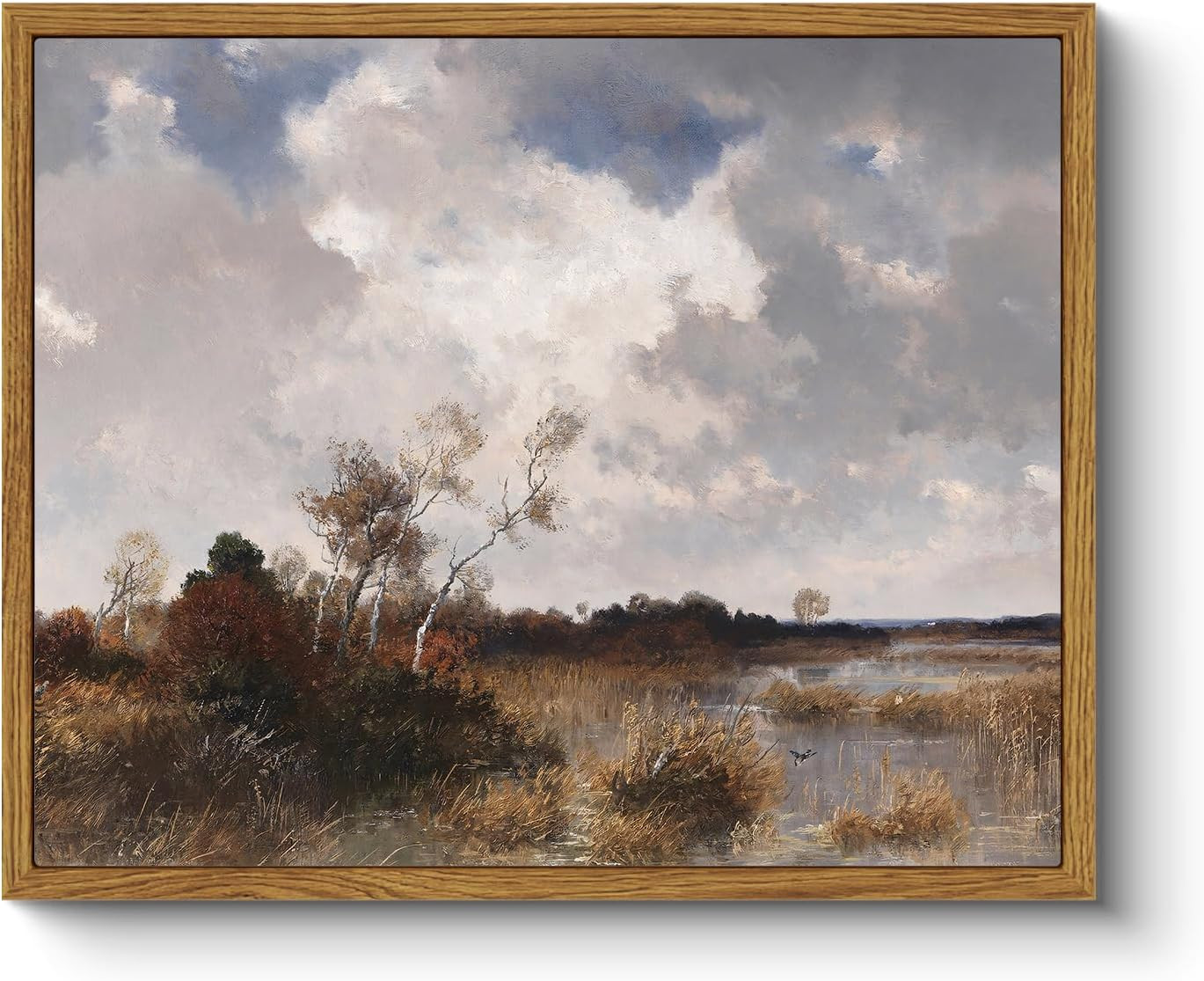 ARPEOTCY Landscape Framed Wall Art, Swamp Sky Living Room Art Decor Aesthetic, 9x11 Inch Canvas A... | Amazon (US)