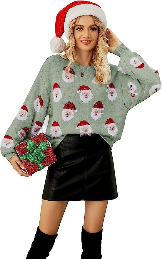 LUBOT 2022 New Ugly Christmas Sweaters for Women Men Cute Fuzzy Funny Wintertime and Holiday Part... | Amazon (US)