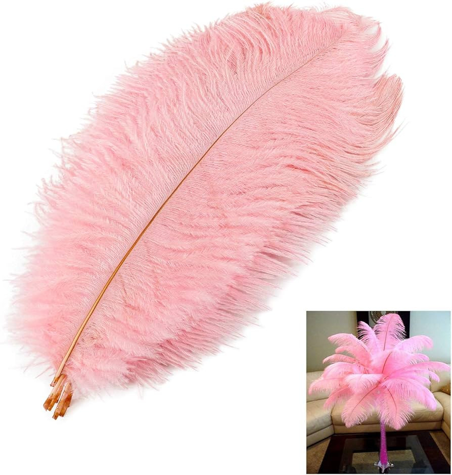 MWOOT Pack of 10 Natural Ostrich Feathers, Bouquet Feather Plum for Wedding Party Festival Table ... | Amazon (DE)