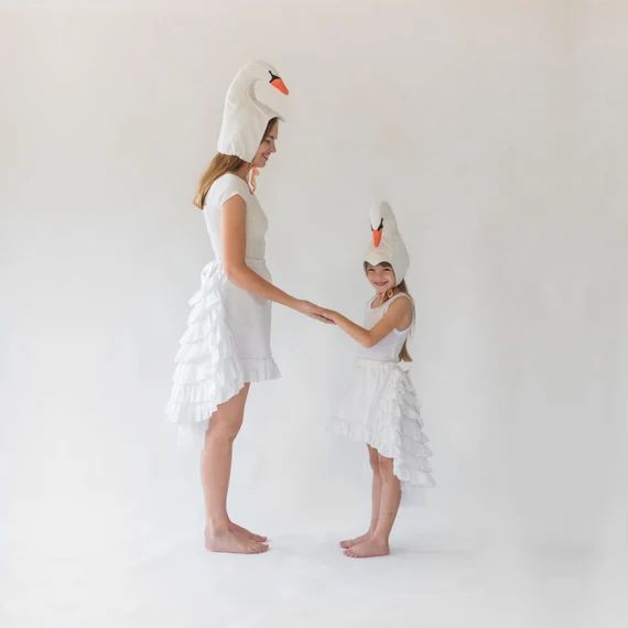 Swan Costumes for Mother and Daughter Set of Girl Costume and - Etsy | Etsy (US)