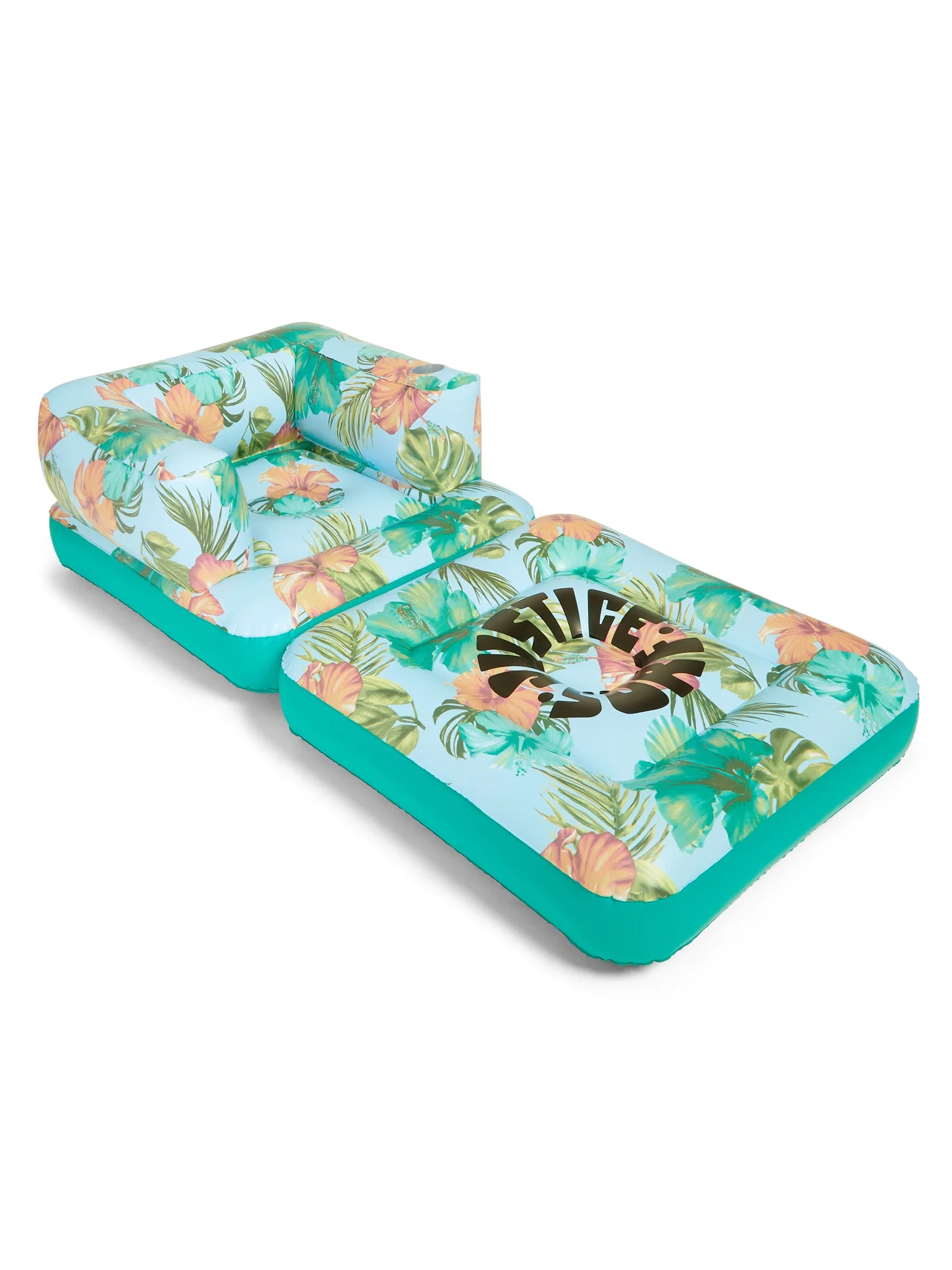 Justice 2-in-1 Foldable Lounger Pool Float & Chair, Ages 6+, for Adults, Multicolor, Unisex - Wal... | Walmart (US)